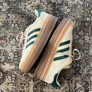 Adidas gazelle platform sneakers collegiate green 7
